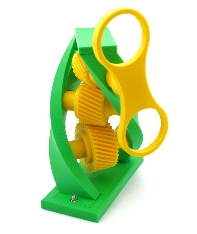 3D-Printable Screw Gear Model, gears 3d model 